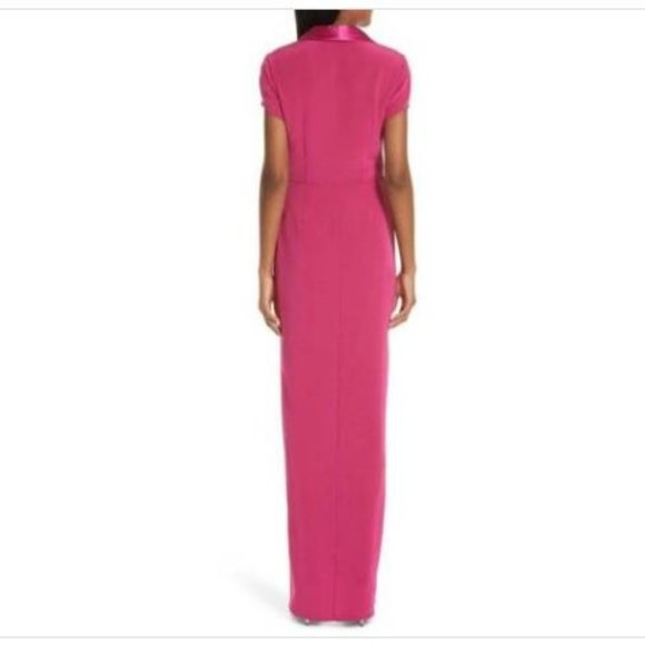 VERDIN Wrap Satin Column Gown Dress Pink NEW Size 4 - Picture 4 of 15